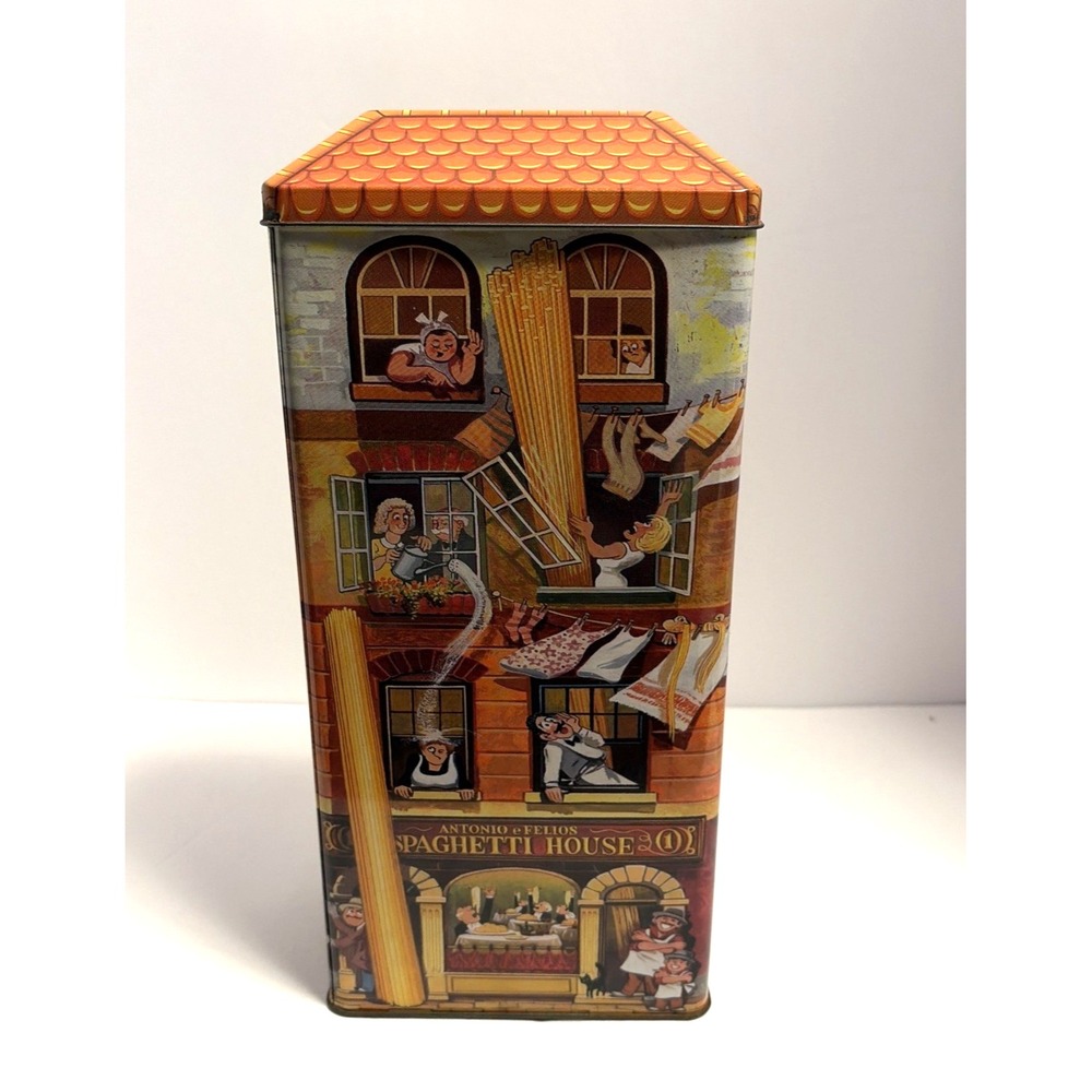 Vintage Antonio e Felios Spaghetti House collectible metal tin Made In England